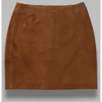 ROTATE Suede Mini Skirt - Brown - 36