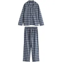 Next Pitkä pyjama laivastonsininen / valkoinen