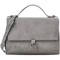Patrizia pepe Käsilaukku Nahka 27 cm Harmaa