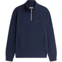 Tommy Hilfiger Rwb Tipping Terry Reg 1/4 Zip - Navy - L
