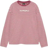 Pull&Bear Paita 'STWD' pastellinpinkki / burgundin punainen / valkoinen