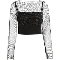 Karl lagerfeld JEANS Paita musta / läpinäkyvä