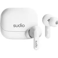 Sudio C8 true wireless -nappikuulokkeet / ANC-kuulokkeet Bluetooth 5.4:llä – Valkoinen