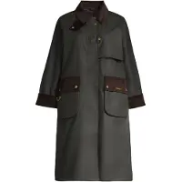 Barbour Checked Kirklees Wax Jacket - Khaki green - 38