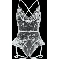 Hunkemoller Prina String Body - White - XS