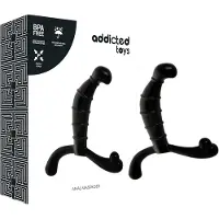 Addicted toys - eturauhas- ja välilihahieroja (musta) - 11,3 cm