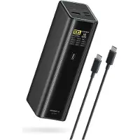 Cuktech PB200U Powerbank 210W 20000mAh 2x USB-C + USB-A with TFT display and 240W USB-C cable - black - 20000 mAh