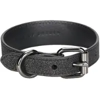 Collar of Sweden kapea solkipanta, musta glitter