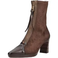 Hispanitas for woman. HI265085 Brown Bangkok leather ankle boots (36), 3 to 5 cm, Zip, Casual