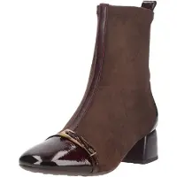Hispanitas for woman. BHI265016 Burgundy leather ankle boots Varsovia (36), 1 to 3 cm, Zip, Casual