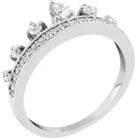 Lykken Casuals tiara hopeasormus-185