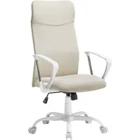 Songmics Toimistotuoli 64x64x120cm, beige/valkoinen