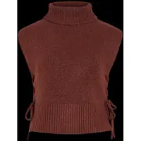 Vila Vilyla Lace Up Collar/Ef - Brown - ONE SIZE