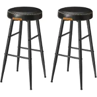 Songmics 2 baarijakkaran setti 51,6x51,6x76,2 cm, musta