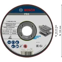 Bosch SLĪPĒŠANAS DISKS BOSCH 2 608 602 218 125x3x22.23