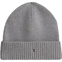 Tommy Hilfiger Th Flag Pima Cotton Beanie - Grey - ONE SIZE