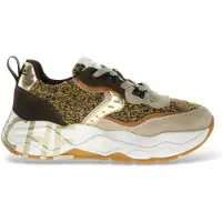 Voile Blanche for woman. 2017475 Club105 beige Leather Sneakers (39), 3 to 5 cm, Laces, Casual