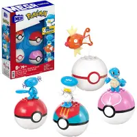 Pokemon Water-Type Trainer Team Building Toy Kits With 2 Action Figures (79 Pieces) For Kids - Multi/patterned - ONE SIZE