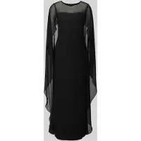 Ralph Lauren Cape Georgette Gown - Black - 36