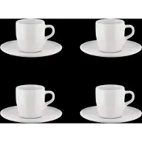 Alessi Set Of A Mocha Cup With A Saucer In White Porcelain - White - H:7.4CM