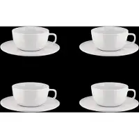 Alessi Set Of A Teacup And A Saucer In White Porcelain - White - 24 CL