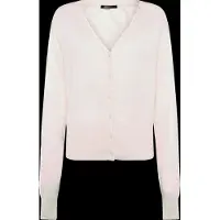 Gina Tricot Knitted Fitted Cardigan - Cream - M