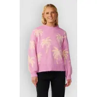 Rip Curl Retro Swell Palm Jacquard Crew - Purple - XS