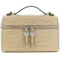Tory Burch Romy Embossed Croc Slim Top Handle - Green - ONE SIZE