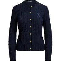Ralph Lauren for woman. 200P14040002 Navy cable-knit cotton cardigan (XS), Casual, Rayon