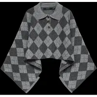 Vero Moda Vmdion Poloneck Ls Cape - Grey - S