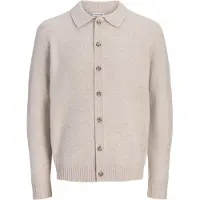 Jack & Jones Jjesoho Ollie Knit Polo Cardigan - Beige - XS