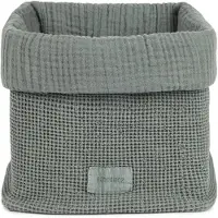 Nobodinoz Storage Basket In Washed Cotton Wabi-Sabi - Green - ONE SIZE