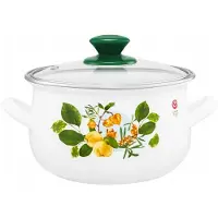 Emalia emaloitu kattila kannella Kvitteni 20 cm, 3,9 l