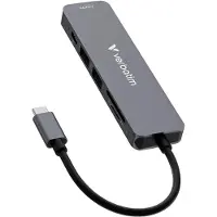 Verbatim 3.2 Gen1 6-in-1 USB-C -telakka, harmaa