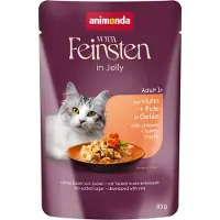Animonda Vom Feinsten 24x85g Vom Feinsten Adult Raffinesse hyytelössä kana ja kalkkuna Animonda