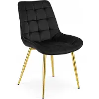 Leobert Ruokapöydän tuoli Bera, 87x53x42 cm, musta/kultainen