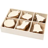 Creativ Company Joulukoriste, Kork. 5,5-7 cm, Lev: 4-5 cm, aukon koko 4 mm, 90 kpl/ 1 pkt