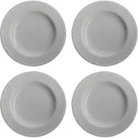 Scandi Living Dots lautanen 28 cm 4-pakkaus Harmaa