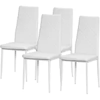 HOMCOM 4 kpl Homcom ruokatuolia 41x50x97cm, valkoinen