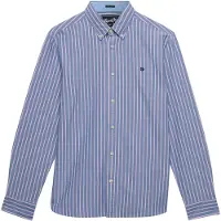 Superdry for man. M4011247A Blue Preppy Oxford Shirt (XXL), Casual, Cotton, Long sleeve