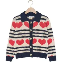 The New Tnvallie Jacquard Cardigan - Cream - 134/140
