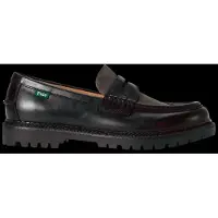 Ralph Lauren Jett Suede-Trim Leather Penny Loafer - Khaki green - 40