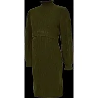 Mamalicious Mlallison June L/S Knit Abk Dress 2F - Khaki green - XXL
