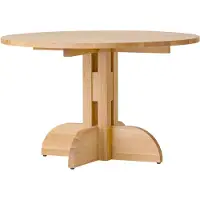 Audo Copenhagen Puffin Ruokapöytä Ø120 Cm Massiivinen Luonnontammi - Ruokapöydät & Baaripöydät Teräs Solid Natural Oak - 71314-020393