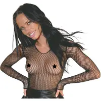 Vuxen Net shirt with sleeves Black