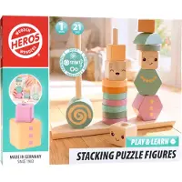 Heros FSC Play & Learn - puiset pinottavat hahmot (pehmeät neutraalit/pastellisävyt)