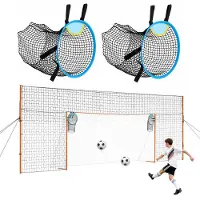 Vevor -jalkapallomaali 4,84 x 2,12 m, rautarunkoinen PE-verkko, takaseinä, maaliverkot, maakiilat, köydet, nuorille ja aikuisille, ulkourheiluun, pihapeleihin, harjoitteluun