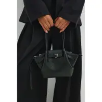 Gina Tricot  - Mini fold detail bag - käsilaukut - Musta - ONESIZE - Naiset