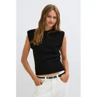 Gina Tricot  - Knitted vest - Neuleliivit - Musta - M - Naiset