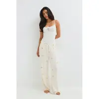Gina Tricot - Soft pyjamas trousers - Pyjamat - Beige - M - Naiset